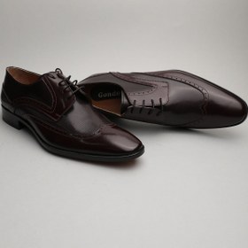 Resim Gondol Erkek Hakiki Deri Klasik Bordo 44 Ttx.150 