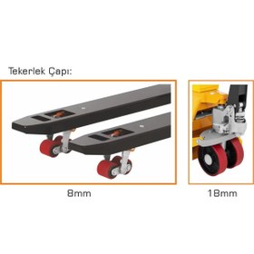 Resim TEM X 2 Ton Kapasiteli Manuel Transpalet 