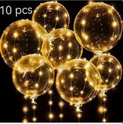 Resim Willowhaven Sarı 10 Adet Işıklı Led Balon Dekorasyonu Düğün Doğum Günü Parti Sarı 