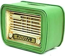 Resim Dekoratif Metal Radyo Kumbara Vintage Hediyelik 