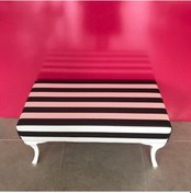 Resim 45x90 Ebatında Zebra Desen Dekoratif Banch Puf Karışık 