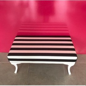 Resim 45x90 Ebatında Zebra Desen Dekoratif Banch Puf Karışık 