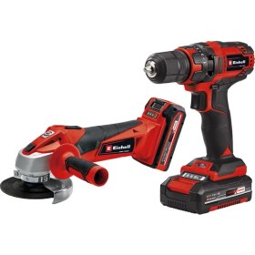 Resim Einhell Akülü Alet Seti TC-TK 18 Li Kit, Power X-Change (Lityum-İyon, vidalama TC-CD 18/35 Li + avuç taşlama TC-AG 18/115 Li, 1,5 Ah ve 3,0 Ah akü dahil) - 4257238 