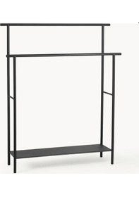 Resim Dora Raflı Metal Banyo Havlu Ve Bornoz Askılığı Siyah 