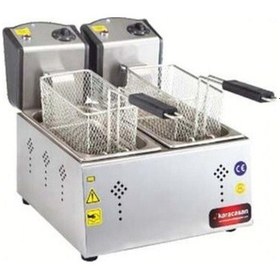 Resim Karacasan Endüstriyel 5000 Wat Çiftli 3+3 Litre Elektrikli Fritöz 
