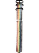 Resim Neevoyu Renkli Nylon Kordon Saat Kayışı 18mm Genişlikli Universal Kanca Tipi Çiftlik Desenli 