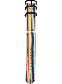 Resim Neevoyu Renkli Nylon Kordon Saat Kayışı 18mm Genişlikli Universal Kanca Tipi Çiftlik Desenli 