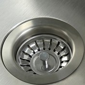 Resim Paslanmaz Çelik Mutfak Lavabo Süzgeci & Tıpa - Banyo ve Mutfak Gider Koruma için Saç Tutucu ile Cilalı Atık Tıpası 