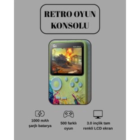 Resim 365Dükkan G5 Game Box Retro Mini Oyun Konsolu – 500 Dahili Oyun 