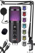 Resim Midex V5 Rgb Set Usb Oyuncu Ve Yayıncı Mikrofonu Condenser Stüdyo 