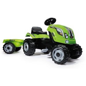 Resim Smoby XL Römorklu Pedallı Traktör - Yeşil 710111 