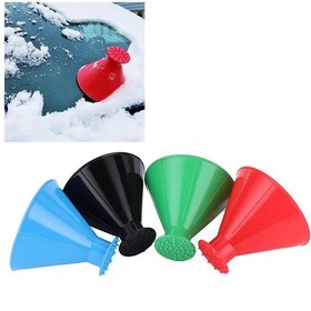 Resim Konesam Plastik Oto Cam Buz Ve Kar Silici - Konik Tasarım, Hızlı Buz Kaldırma, Fönnel Özelliği - Kırmızı, Mavi, Siyah, Yeşil 4 Adet, Opp Çantada 