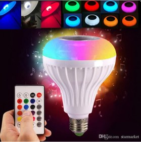 Resim Digger Bluetoothlu Led Ampul Hoparlör Mp3çalar Renkli Led Disko Ampul 