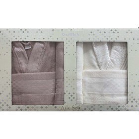 Resim Özdilek Elissa Aile Bornoz Takımı Bej - Krem 