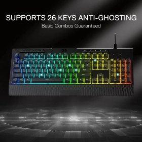 Resim Redragon K525-RGB-PRO 104 Tuşlu Kablolu Rgb Membran Türkçe Oyun Klavyesi, Mekanik Hissi ve Smooth Linear Switch, Fps Oyuncuları Için 
