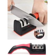 Resim Ronanna Buğz Profesyonel Bıçak Bileyici 3 Açılı Elmas Seramik Çelik Gövdeli El Bıçakları Bileme 