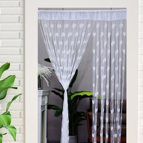 Resim 1PC Romantik Aşk Çizgili Perde, Sevimli Prenses Odası Sevgililer Günü Süslemesi Perde, Püskül Bölme Perdesi, Kapı Süsleme Perdesi, Oda Dekoru 