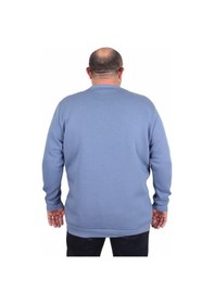 Resim Starbattal Erkek Büyük Beden Sıfır Yaka 3ip Sweat Core 1975 24209 Mavı Mavi 