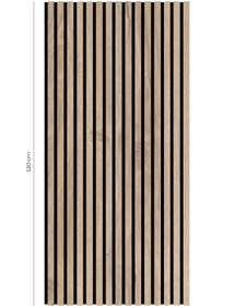 Resim 60x120 Cm Açık Meşe Dekoratif Akustik Ahşap Duvar Paneli 