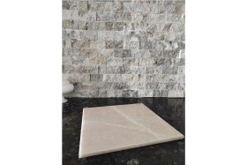 Resim Feyza Design Doğal Mermer Kare Kesme ve Sunum Tablası 30×30 cm 