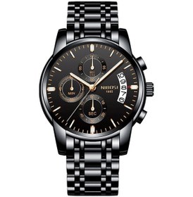 Resim Sones Skmeı 1879 Kare Büyük Ekran Erkek Çelik Kemer Çok Fonksiyonlu El Aydınlatmalı Saat, Renk: Siyah Beyaz Makine 