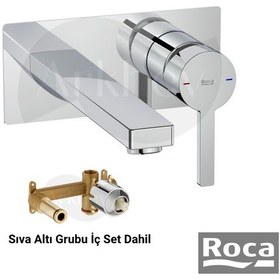 Resim Roca Naia Ankastre Lavabo Batarya Seti - Krom / İç Set Sıva Altı Grubu Dahil Arkhev0014 Parlak Krom 