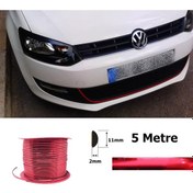 Resim 3 Metre 9 Mm 3d Dekoratif Kırmızı Nikelaj Şerit Çıtası 
