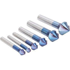 Resim Geeroyoo Tungsten Çelikli 6'lı Burgu Ucu, Hassas Kısımlarda Yalıtma Ve Kenar Kaldırma, Konik Yüzey İşleme Aracı 