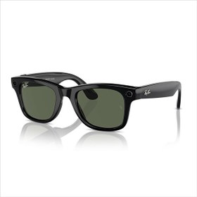 Resim Meta Ray-Ban Wayfarer Parlak Siyah G15 Yeşil Akıllı Gözlük 