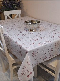 Resim Elyaflı Pvc Muşamba - Desenli Silinebilir Masa Örtüsü Yeşil 140 X 220 