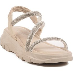 Resim Krem Kadın Sandalet T-005 Z Krem 