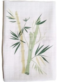 Resim Yeşil Beyaz Yaprak Desenli Mutfak El Kurulama Bezi 