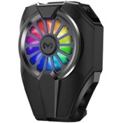 Resim Memo Dl06 Rgb Led Cep Telefon Soğutma Fanı Radyatör Soğutucu Siyah. 