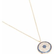 Resim Nusret 925 Ayar Rose Gümüş Nazar Boncuğu Kolye 