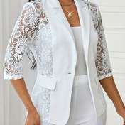 Resim Büyük Beden - Büyük Beden - Kadınların Zarif Blazer Gibi Hırka - Uzun Kollu Açık Önü Kapalı Fermuarlı Kazak, Ofis, Resmi Etkinlikler İçin Yapılandırılmış Ceket - Burguncu/Çok Kırmızı - Görünmez Profesyonel Dış Giyim, Hırka Kazak, Ofis Giyim, Sophistike Tasarım, Dantel Detayları, İş Giyim, Şık Dış Giyim, Dayanıklı Yapı, Fermuarlı Üst, Çalışan Kadınlar 