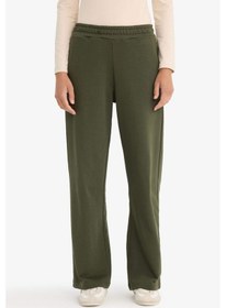 Resim Defacto Straight Fit Beli Lastikli Basic Düz Cepli Eşofman Altı F7143ax25aukh211 Haki-kh211 