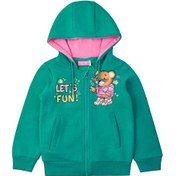 Resim Karikids Kızlar İçin İçi Tüylü Fermuarlı Sweatshirt 247241243 Yeşil 