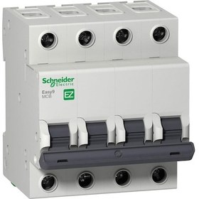 Resim Schneider Electric Easy9 Mcb Ez9F43450 50A Sigorta (4P, 3Ka, C Eğrisi) 