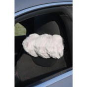 Resim Daisy Kürk Boyun Yastığı Gri 