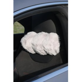 Resim Daisy Kürk Boyun Yastığı Gri 