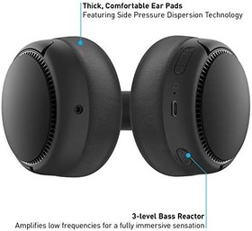Resim Panasonic RB-M500BE-C Bluetooth Kulak Üstü Kulaklık (Sesli Kontrol, Bas Reactor, 1,2 m Kablo, 30 saate Kadar Pil Ömrü) Beyaz, Krem 