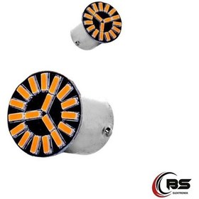 Resim Tek Duy 1156 18 Led Ampul Turuncu Sinyal Olarak Kullanılabilir 
