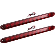 Resim VintageVo 2pcs Kırmızı 15 Inç 11 LED Römork Işık Çubuğu Mühürlü Durdurma Dönüş Parkı Üçüncü 3rd Fren Lambası Kamyon Römorku Kimlik Çubuğu Su Geçirmez (Yurt Dışından) 