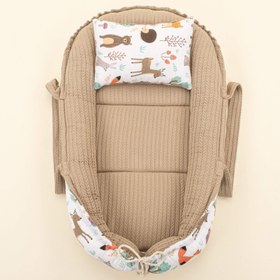 Resim Babynest ve Yastık - Çift Taraflı - Taş Örgü - Orman 
