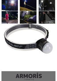 Resim Yeni Nesil Oynar Başlık Mıknatıs Sabitleme Esnek Lastik Cob4 Led 7 Modlu Şarjlı Kafa Kamp Av Lambası Çok Renkli 