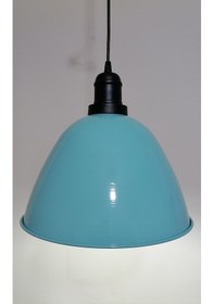 Resim Riolight Retro Turkuaz Içi Beyaz Tekli Sarkıt Çap: 28Cm 
