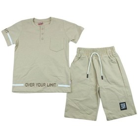 Resim Yavrucak 6-9 Yaş Erkek Şortlu Takım-2135209 - Krem Krem 