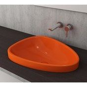 Resim Creavit Bocchi Etna Tezgah Üstü Lavabo Turuncu 58 Cm 