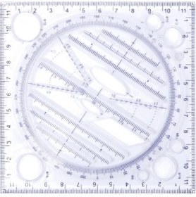 Resim Liyao Kırmızı Çok Fonksiyonlu Geometrik Cetveller Geometrik Çizim Şablonu Ölçüm Cetveli Springhall Açısı ve Daire Oluşturucu Çizim Cetveli (Yurt Dışından) 