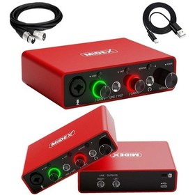 Resim Midex Central-Rd Pack-1 Stüdyo Kayıt Ekipmanları GLX-700RD Ses Kartı MX-2020 Stüdyo Mikrofon 